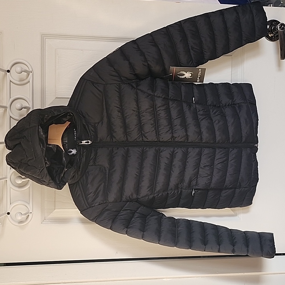 Spyder Girls Puffer Jacket Black Medium